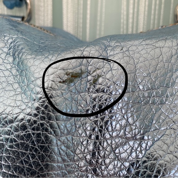 Guess Metallic Blue Tote Bag Size Large - Picture 17 of 17